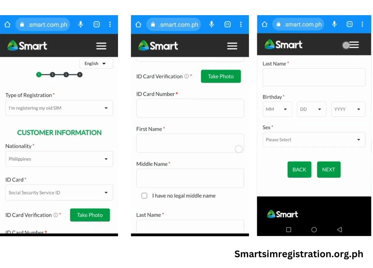 Smart Sim Online Registration Form